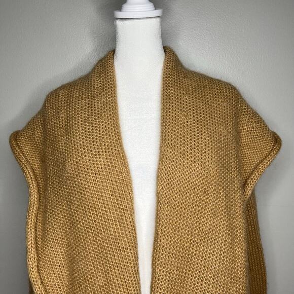 Soft Surroundings Telluride Topper Cardigan Sweater Duster Mohair Wool Camel LRG - Picture 3 of 11